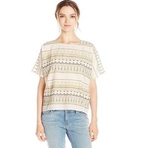 NWT French Connection Jayden Fringe SS Top - M